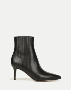 Lisa Mid-Heel Leather Bootie>Veronica Beard Best