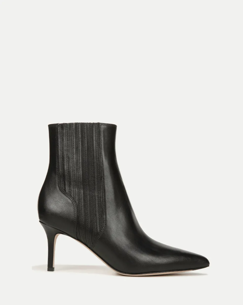 Lisa Mid-Heel Leather Bootie>Veronica Beard Best