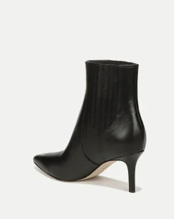 Lisa Mid-Heel Leather Bootie><noscript><img width=