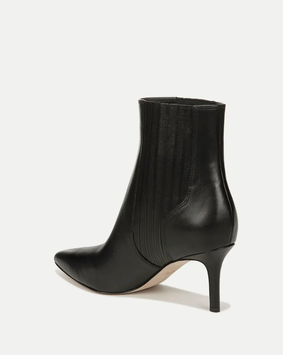 Lisa Mid-Heel Leather Bootie>Veronica Beard Best