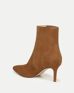 Lisa Mid-Heel Suede Bootie in><noscript><img width=