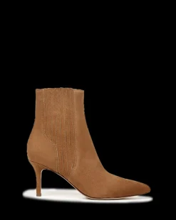 Lisa Mid-Heel Suede Bootie in><noscript><img width=
