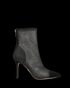 Lisa Rhinestone Mesh Bootie in><noscript><img width=
