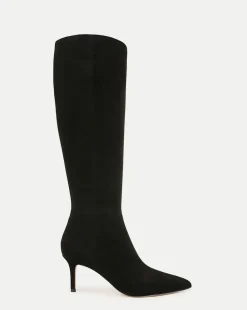 Lisa Suede Mid-Heel Tall Boot on>Veronica Beard New