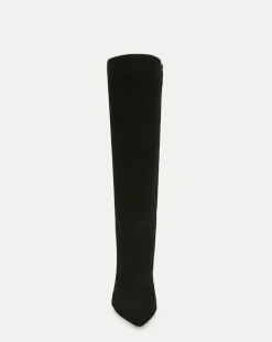 Lisa Suede Mid-Heel Tall Boot on><noscript><img width=