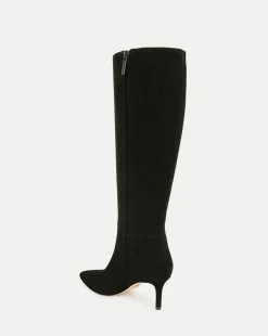 Lisa Suede Mid-Heel Tall Boot on><noscript><img width=