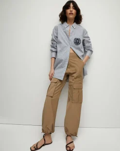 Lloyd Striped Button-Down Top | Logo Crest in><noscript><img width=