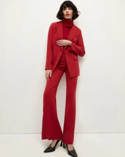 Long and Lean Dickey Jacket in Red>Veronica Beard Clearance