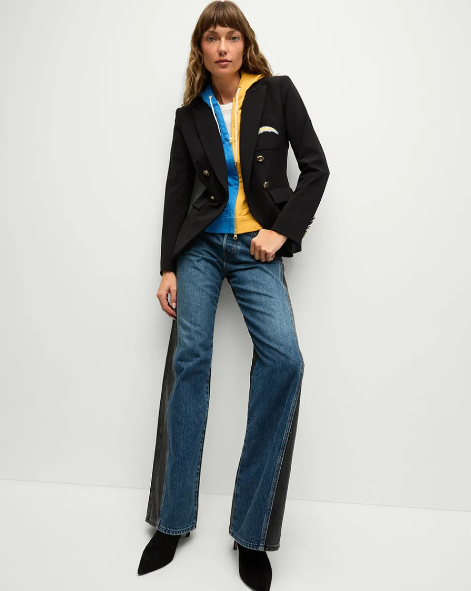 Los Angeles Chargers Dickey Jacket in Black/Gold>Veronica Beard