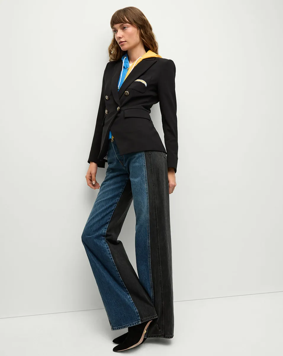 Los Angeles Chargers Dickey Jacket in Black/Gold>Veronica Beard