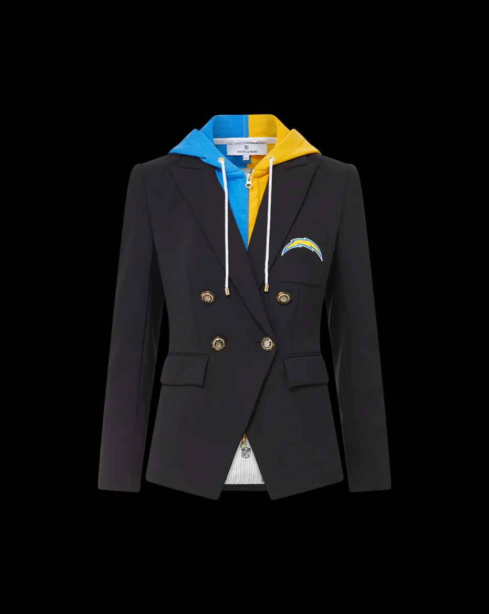 Los Angeles Chargers Dickey Jacket in Black/Gold>Veronica Beard