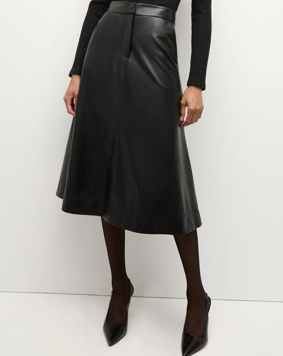 Louise Vegan Leather Skirt in>Veronica Beard Online