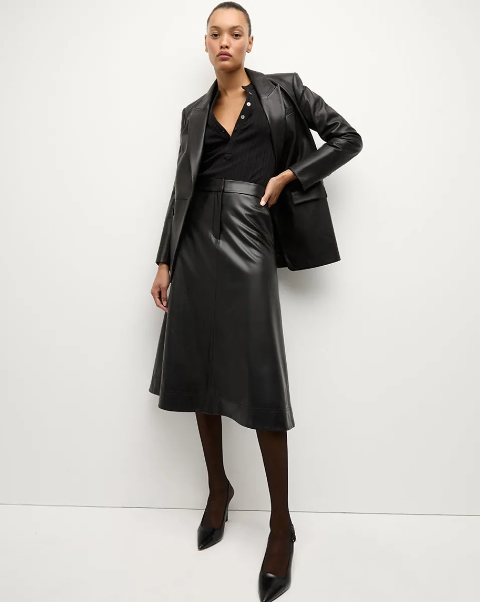 Louise Vegan Leather Skirt in>Veronica Beard Online