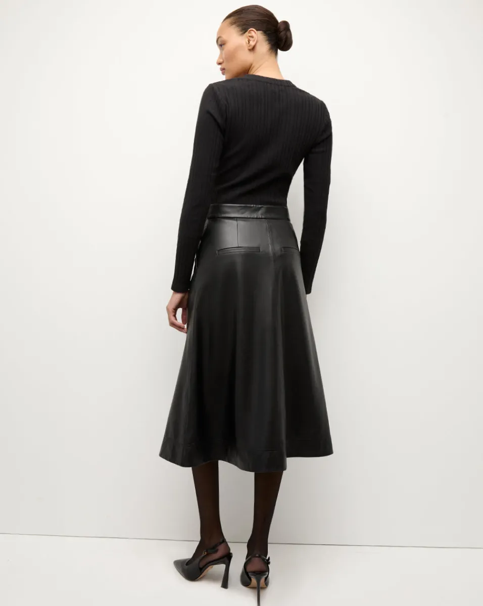 Louise Vegan Leather Skirt in>Veronica Beard Online