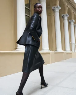 Louise Vegan Leather Skirt in><noscript><img width=