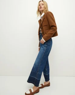 Lyssa Collarless Jacket in Deep Ochre>Veronica Beard Best