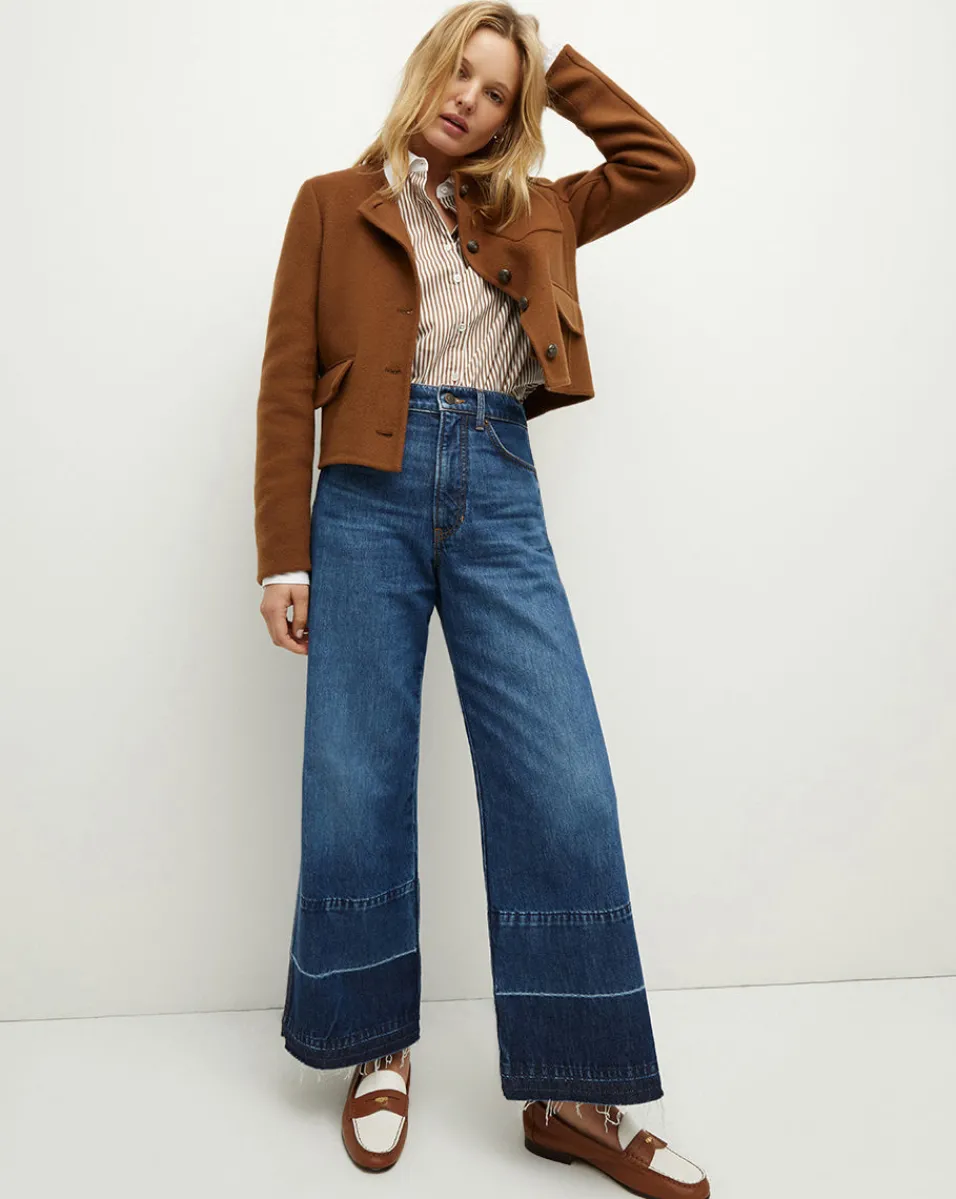 Lyssa Collarless Jacket in Deep Ochre>Veronica Beard Best