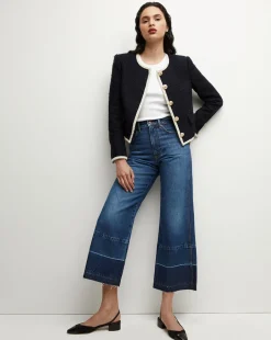 Mabel Collarless Tweed Jacket in>Veronica Beard Clearance