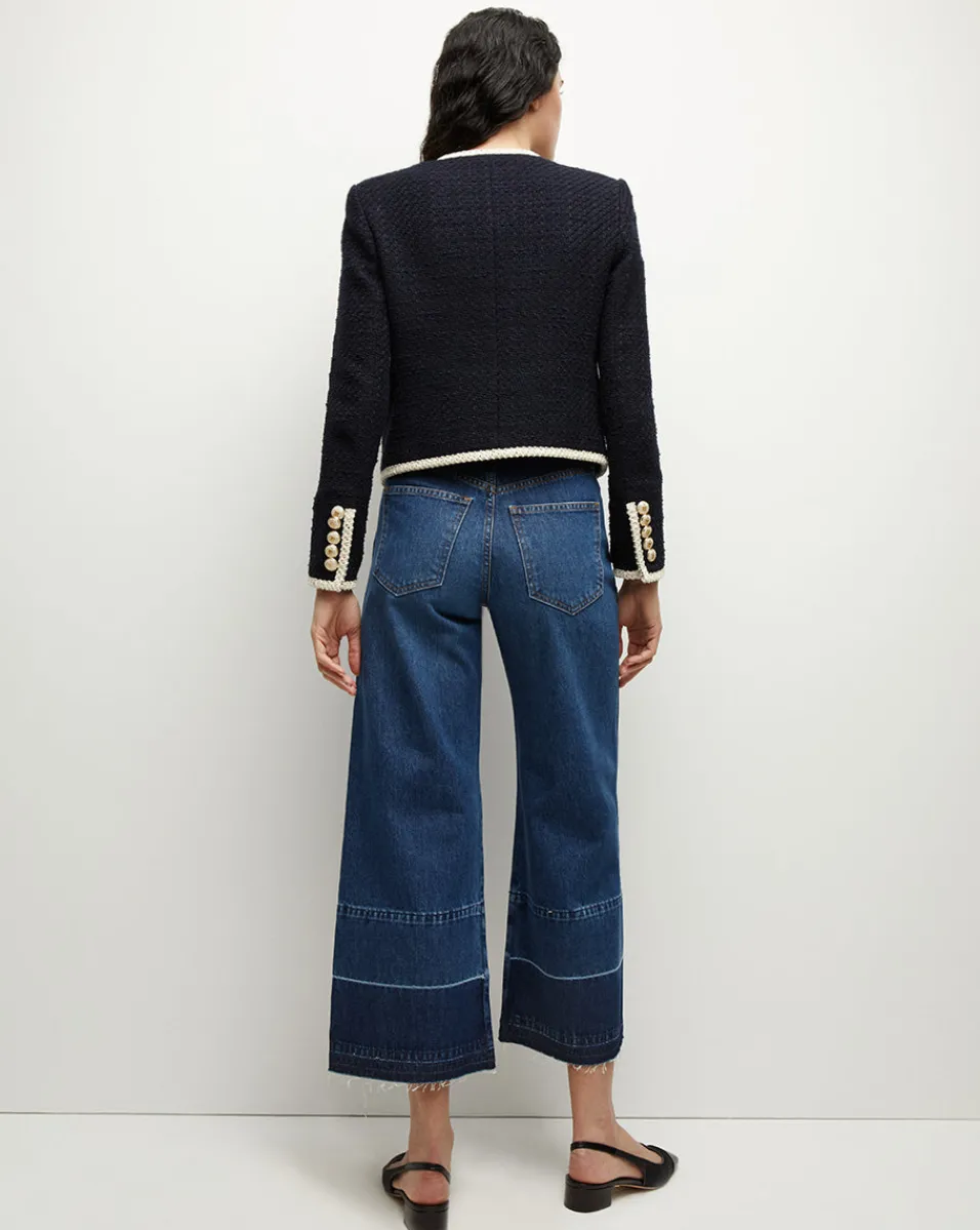 Mabel Collarless Tweed Jacket in>Veronica Beard Clearance