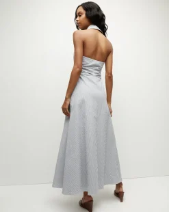 Mackey Seersucker Halter Dress in><noscript><img width=