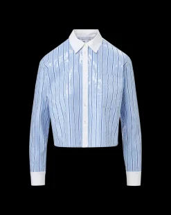 Maia Sequin Shirt in Blue Sky/White><noscript><img width=