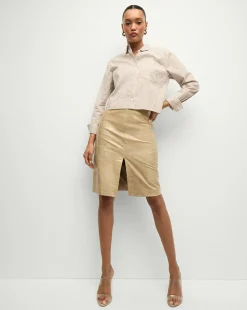 Maia Striped Shirt in>Veronica Beard Sale