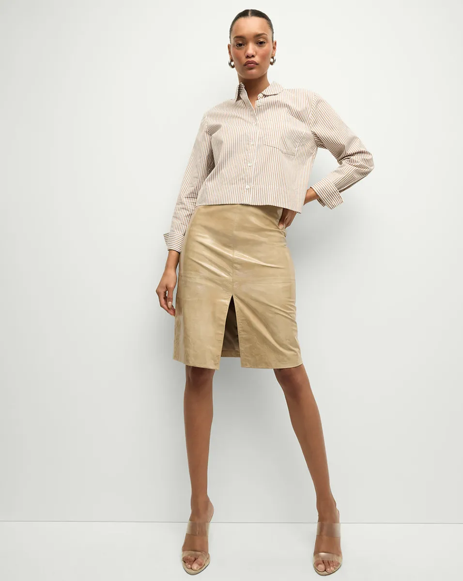 Maia Striped Shirt in>Veronica Beard Sale