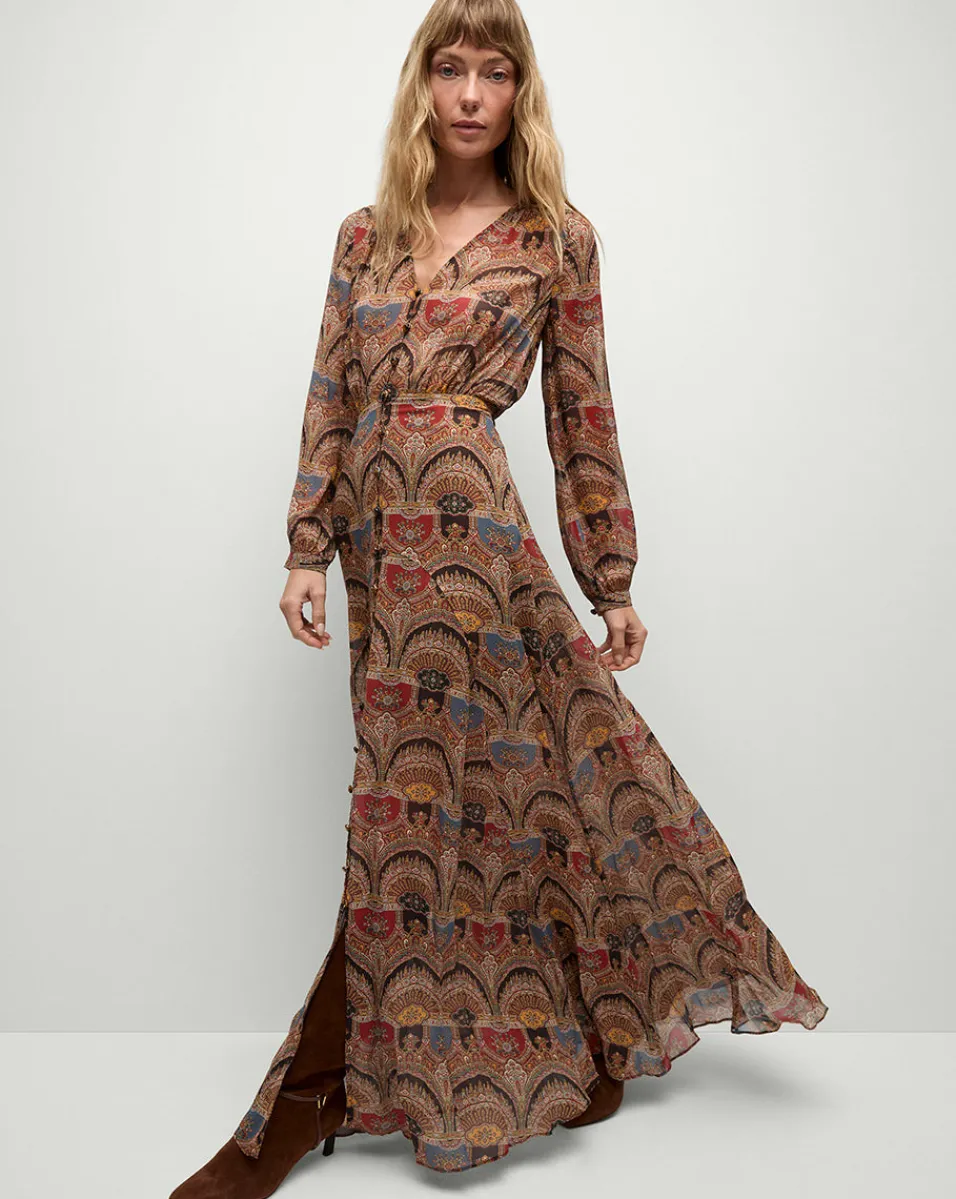 Makenzie Dress in Dark Chocolate>Veronica Beard Hot