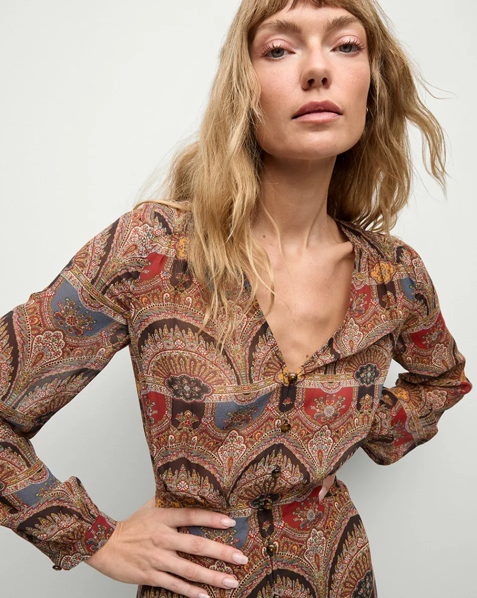 Makenzie Dress in Dark Chocolate>Veronica Beard Hot