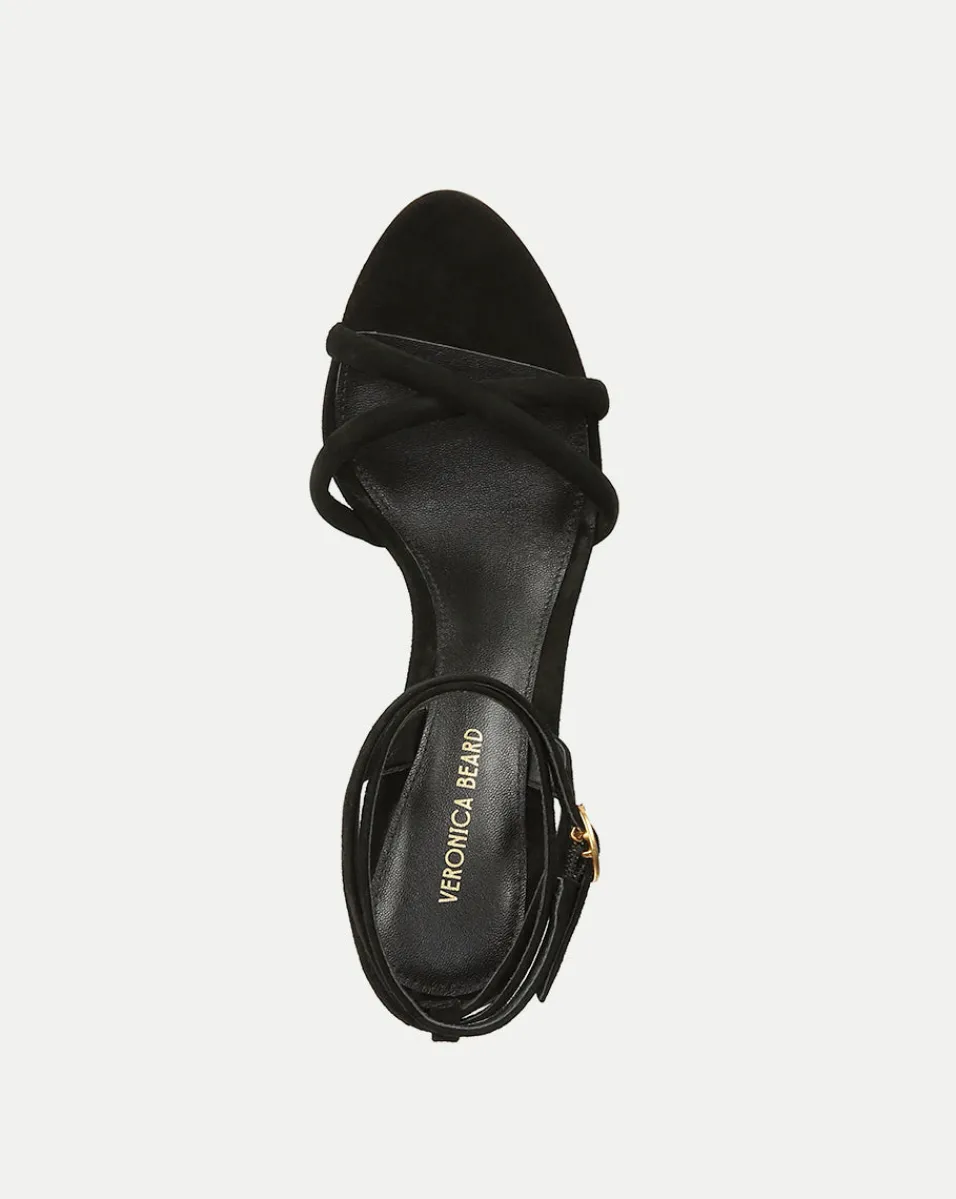 Manuela Sculpted Wedge Suede Sandal>Veronica Beard New