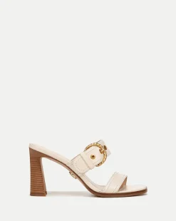 Margaux Leather Buckle Sandle|>Veronica Beard Discount