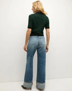 Marie Tweed Cardigan in Dark Green & Black><noscript><img width=