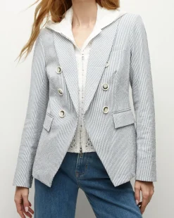 Marlo Cotton Eyelet Dickey in>Veronica Beard Outlet