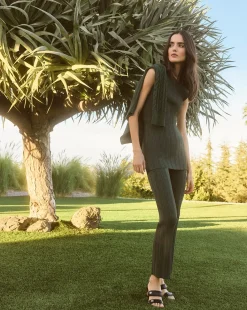 Massaro Rib-Knit Skinny-Flare Pant><noscript><img width=