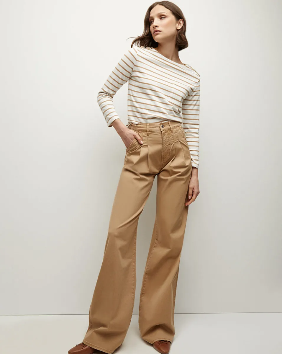 Mia Wide-Leg Pleated Pant in>Veronica Beard New