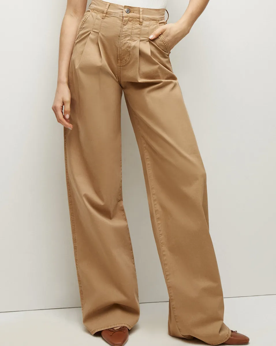 Mia Wide-Leg Pleated Pant in>Veronica Beard New