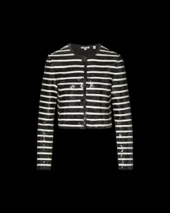 Mickey Sequin Cropped Jacket in Black/White><noscript><img width=