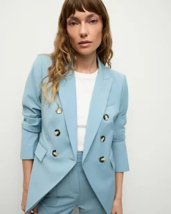 Miller Dickey Blazer Jacket in Light Blue>Veronica Beard Sale