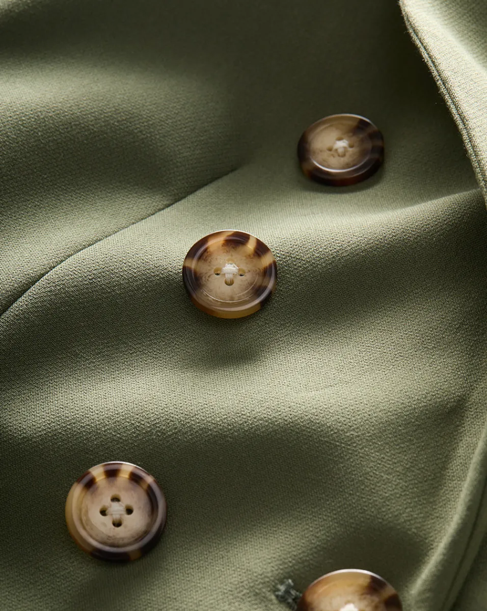 Miller Dickey Jacket in Stone Army>Veronica Beard Online