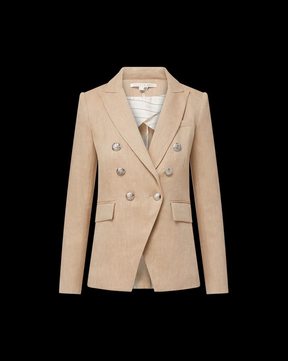 Miller Linen Dickey Jacket in Khaki Melange>Veronica Beard Best