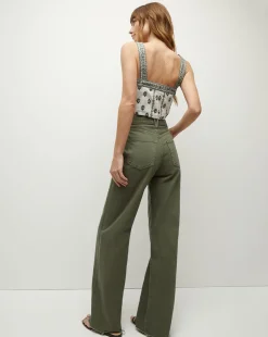 Milton Floral Square-Neck Crop Tank><noscript><img width=