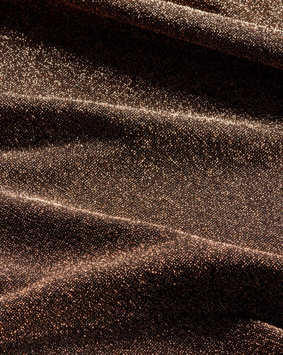 Mylie Sleeveless Top in Gold | High Neck Top>Veronica Beard New