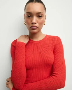 Nami Long Sleeve Sweater Dress in Red>Veronica Beard Best