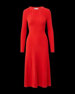 Nami Long Sleeve Sweater Dress in Red><noscript><img width=