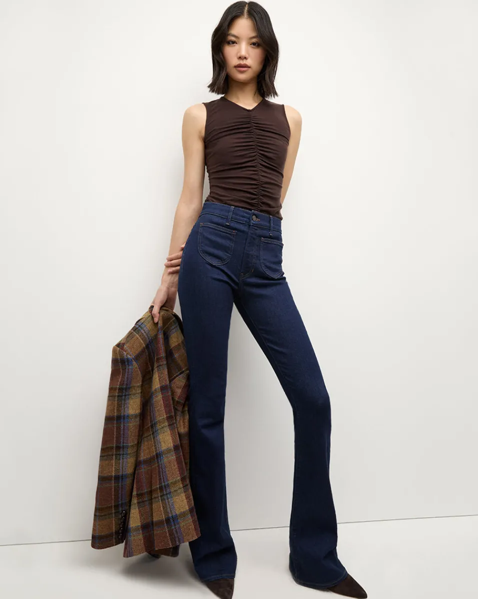 Neeta Sleeveless Top in Dark Chocolate>Veronica Beard Outlet