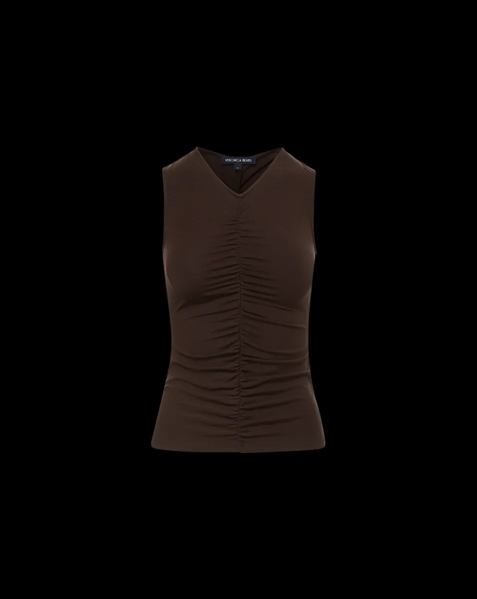 Neeta Sleeveless Top in Dark Chocolate>Veronica Beard Outlet
