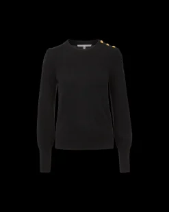 Nelia Cashmere Pullover | Button Accent in><noscript><img width=
