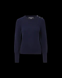 Nelia Cashmere Pullover | Button Accent in><noscript><img width=