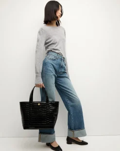 Nelia Cashmere Pullover Sweater in Heather Grey><noscript><img width=