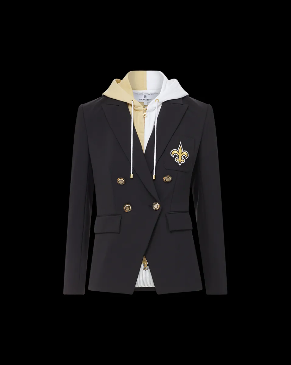 New Orleans Saints Dickey Jacket in Black/Gold>Veronica Beard Best